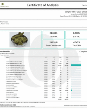 Modified Grapes Flower COA (Exotic Smalls)